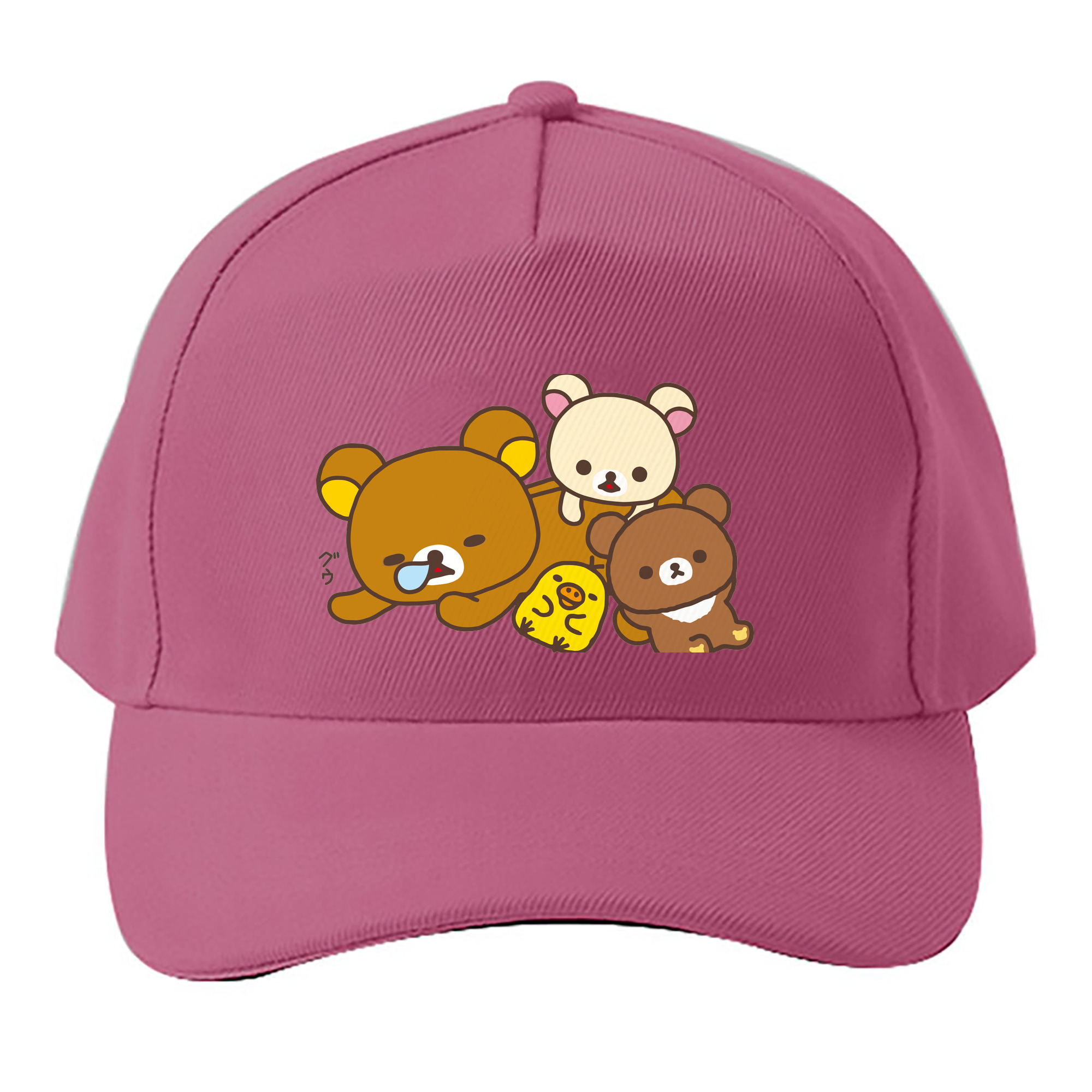 （画像用） リラックマ リラックマ キイロイトリ Rilakkuma Korilakkuma Kiiroitori ベースボールキャップ 綿100％ 男女兼用 帽子 スポーツ